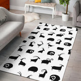 Goat Ram Pattern Area Rug