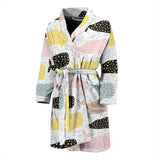 Whale Dot Pattern Men'S Bathrobe