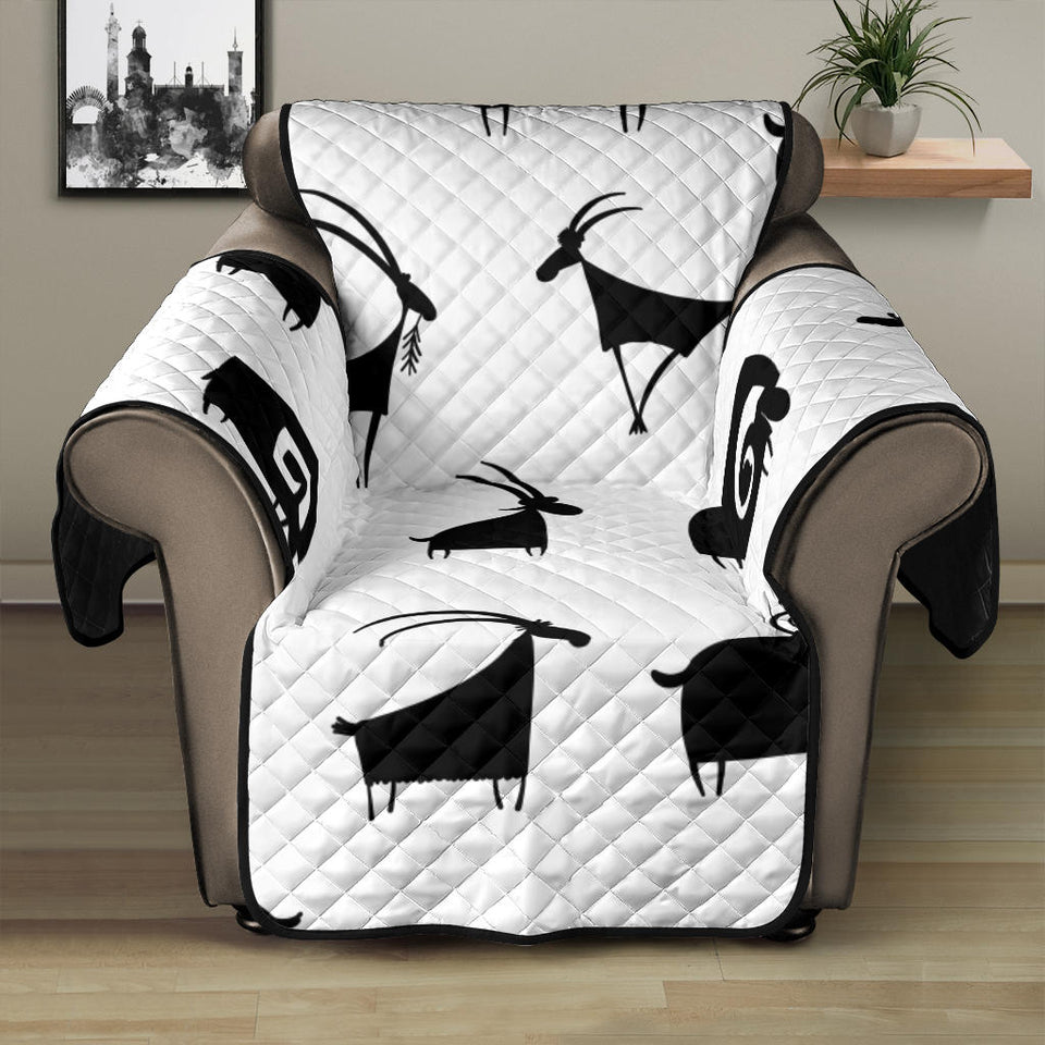 Goat ram pattern Recliner Cover Protector
