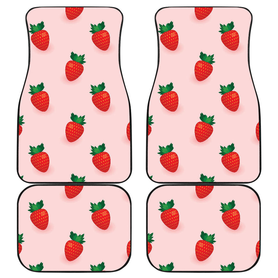 Strawberry Beautiful Pattern Front And Back Car Mats