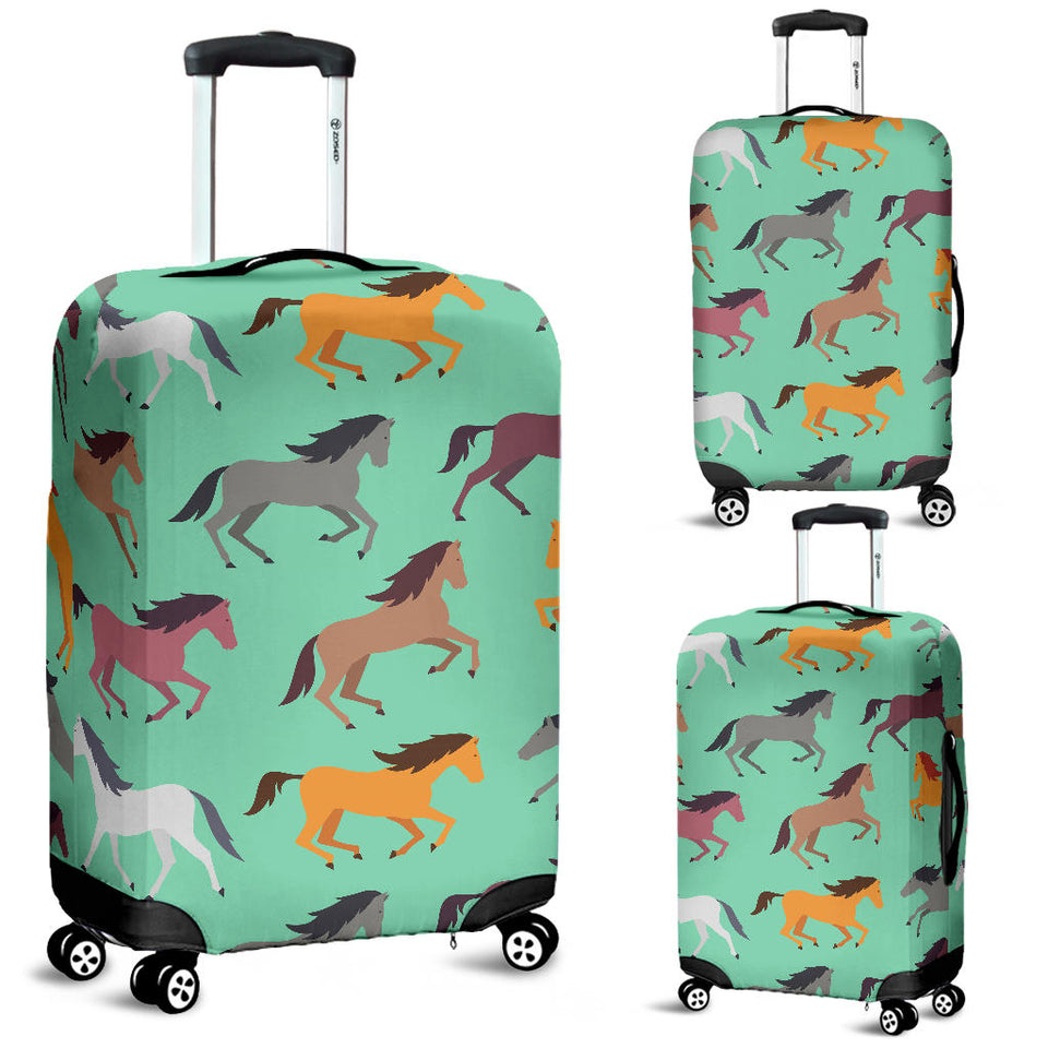 Colorful Horses Pattern Luggage Covers