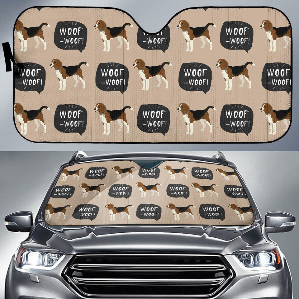 Beagle Pattern Car Sun Shade