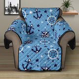 Anchors rudder compass star nautical pattern Recliner Cover Protector
