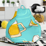 Beer Pattern Green Background Bean Bag Cover