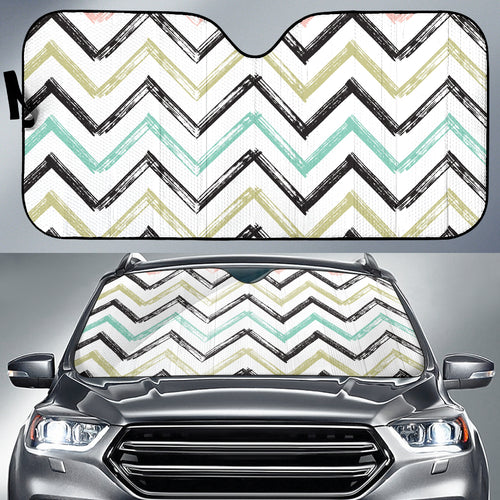 Zigzag  Chevron Paint Pattern Car Sun Shade