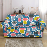 Colorful Mushroom Design Pattern Loveseat Couch Slipcover