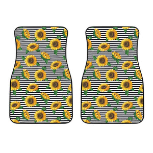 Sunflowers Ribbon Background Front Car Mats