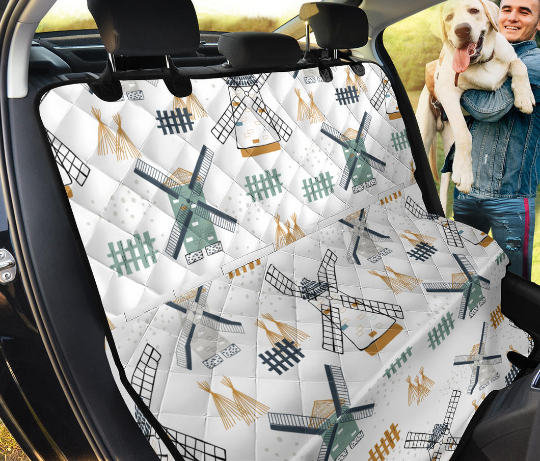 Windmill Pattern Dog Car Seat Covers