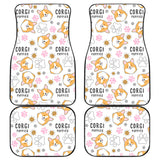 Corgi Dog Pattern Front And Back Car Mats