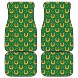 Horseshoes Pattern Print Design 05 Front and Back Car Mats