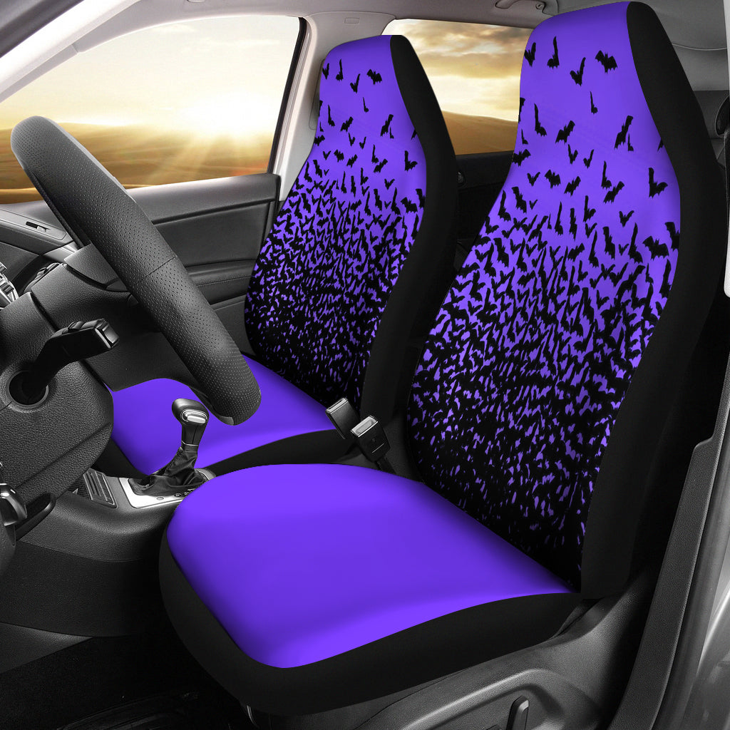 Halloween Bats Purple Car Seat Covers