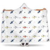 Cute Helicopter Star Pattern Hooded Blanket