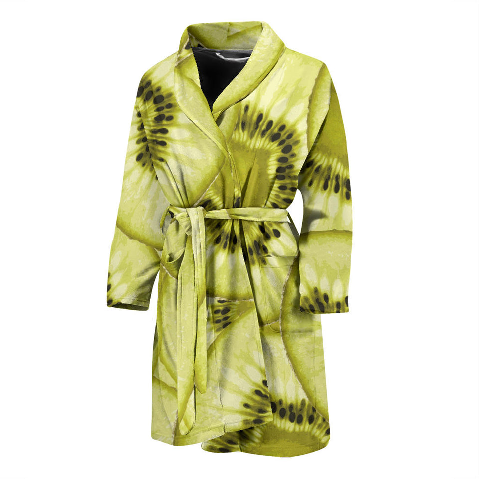 Sliced Kiwi Pattern Men'S Bathrobe