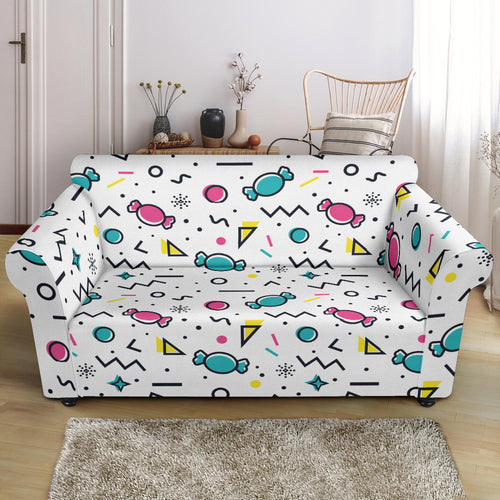 Candy Design Pattern Loveseat Couch Slipcover