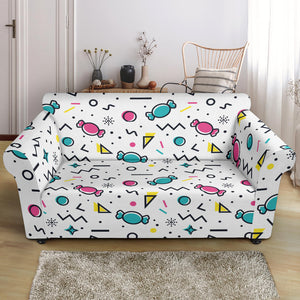 Candy Design Pattern Loveseat Couch Slipcover