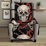 Red snake skull pattern Chair Cover Protector