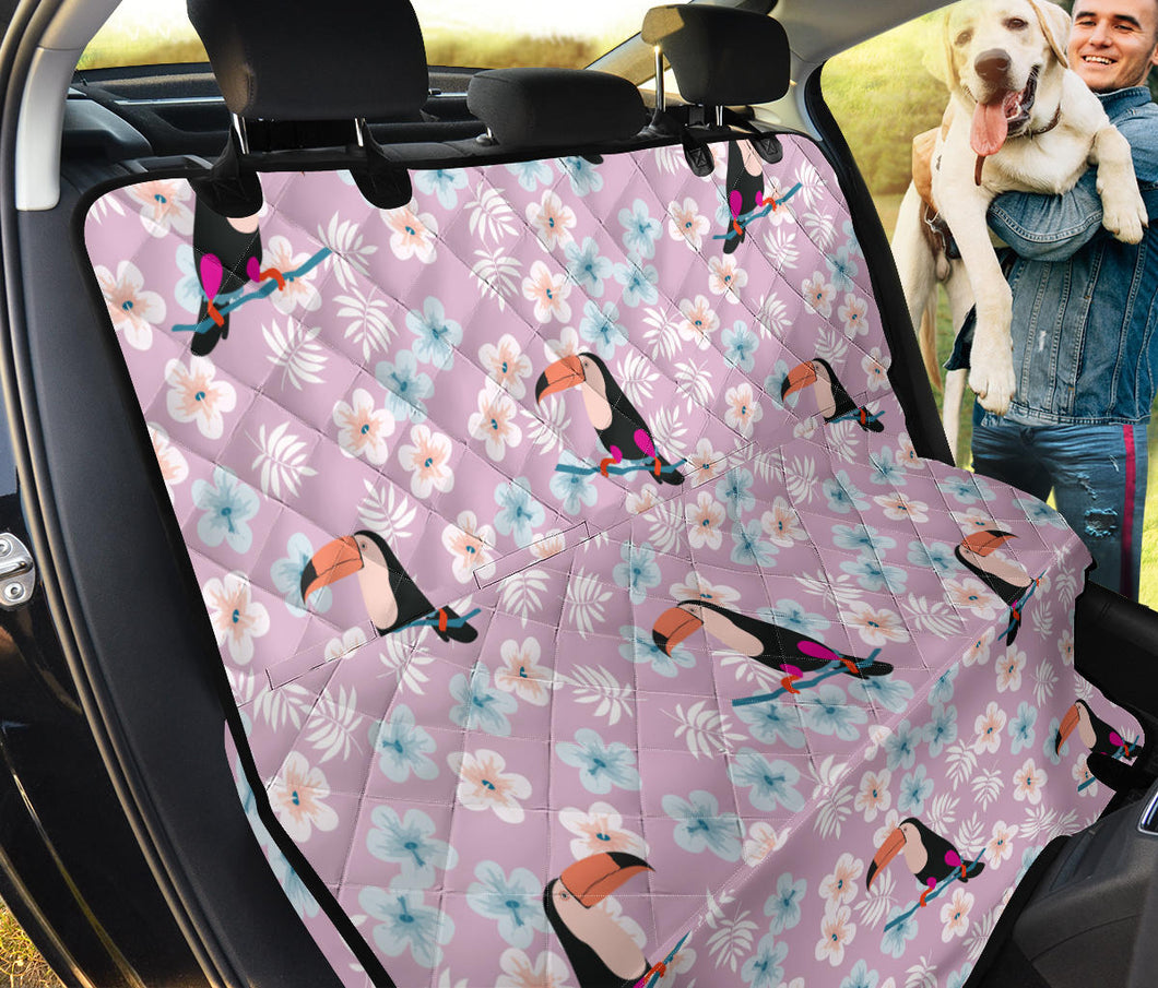 Beautiful Toucan Flower Leaves Dog Car Seat Covers