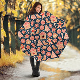 Christmas Gingerbread Cookie Pattern Umbrella