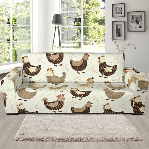 Cute Rooster Chicken Cock Sofa Slipcover