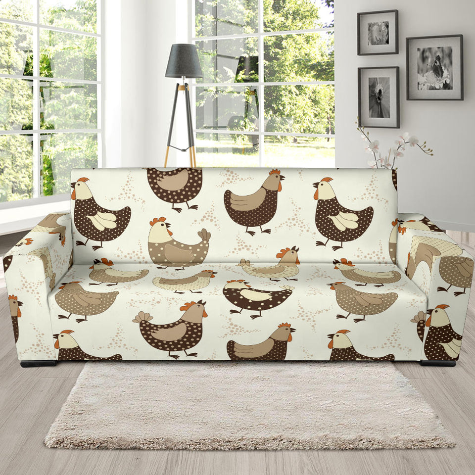 Cute Rooster Chicken Cock Sofa Slipcover