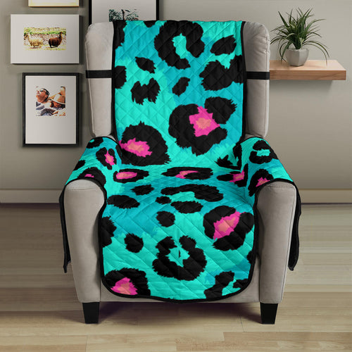 Green leopard skin print pattern Chair Cover Protector