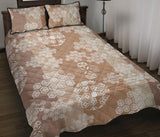 Beautiful hexagon japanese  pattern Quilt Bed Set