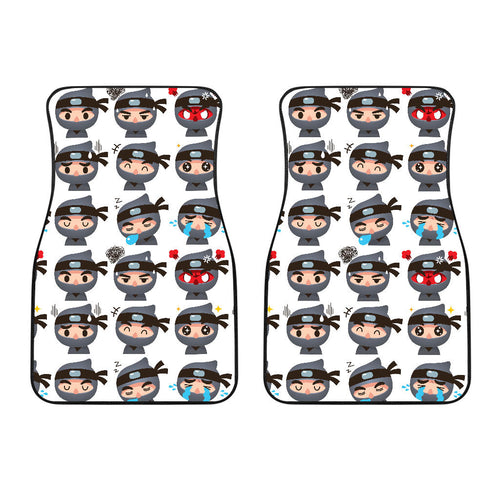 Cute Ninja Design Pattern Front Car Mats