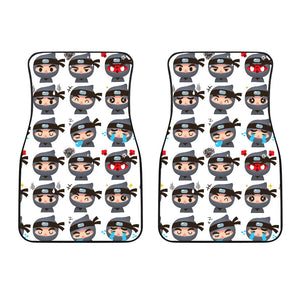 Cute Ninja Design Pattern Front Car Mats