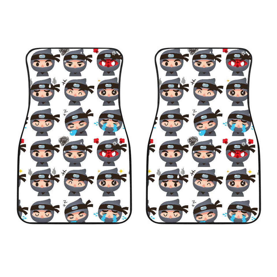 Cute Ninja Design Pattern Front Car Mats