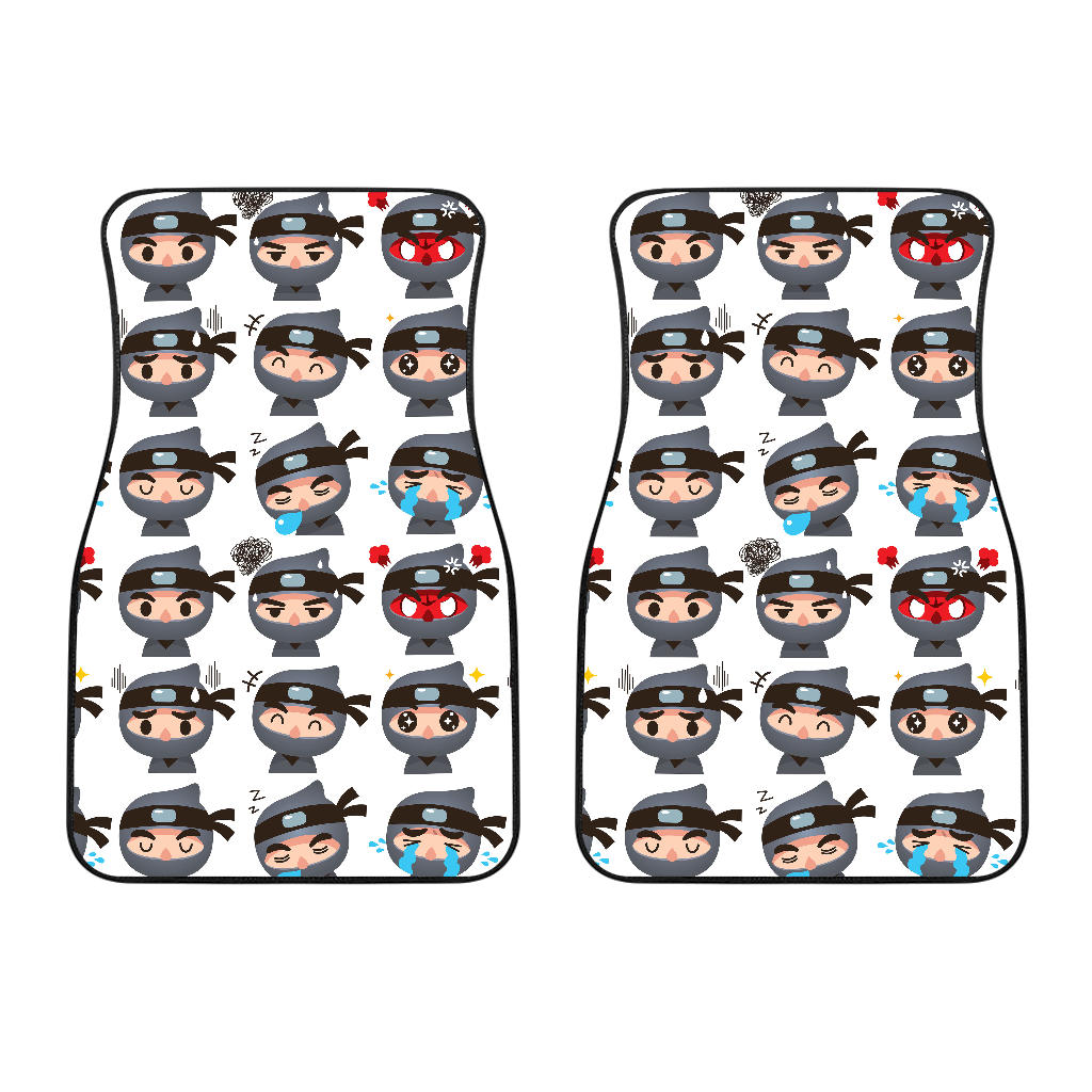 Cute Ninja Design Pattern Front Car Mats