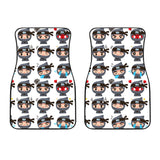 Cute Ninja Design Pattern Front Car Mats