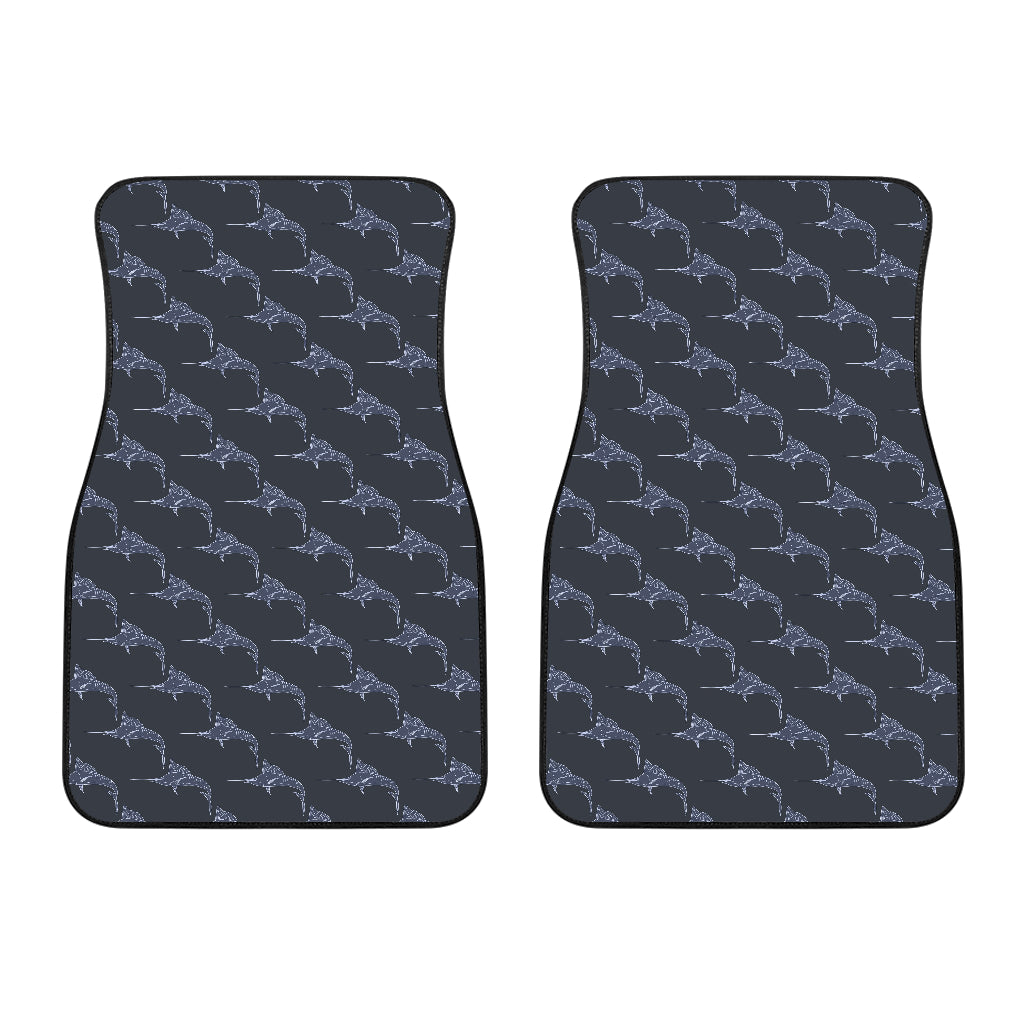 Swordfish Pattern Print Design 03 Front Car Mats