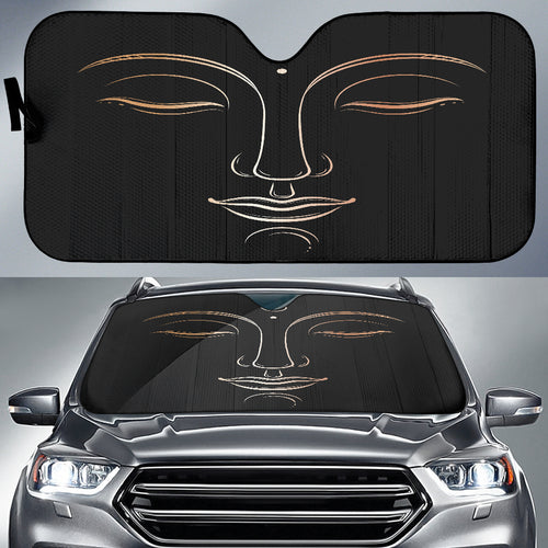 Buddha Face Car Sun Shade Auto Sun Shade