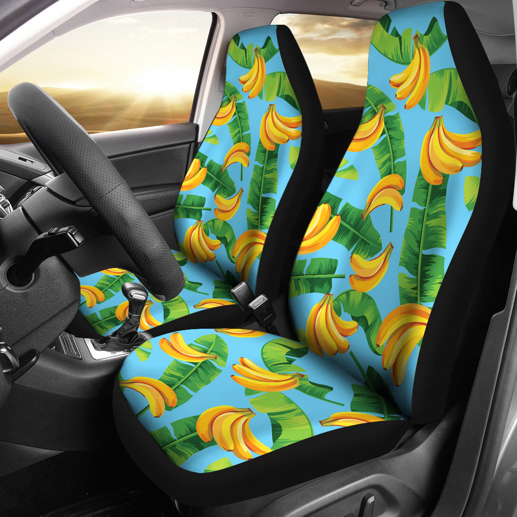 Banana Leaves Banana Design Pattern Universal Fit Car Seat Covers