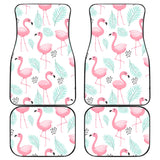 Cute Flamingo Pattern Front And Back Car Mats