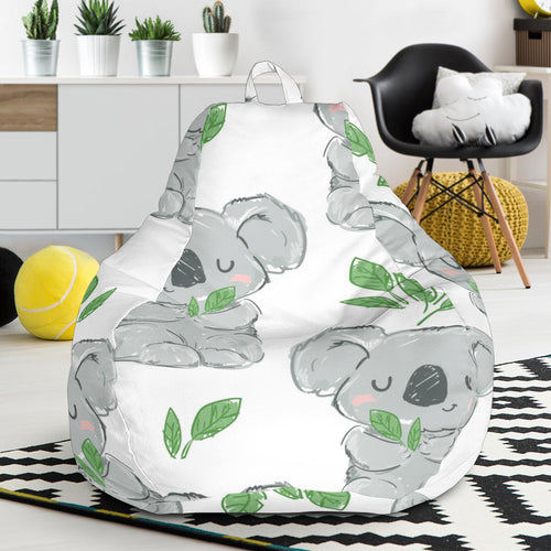 Hand Drawn Koala Leaves Pattern Bean Bag Cover