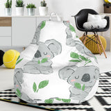 Hand Drawn Koala Leaves Pattern Bean Bag Cover