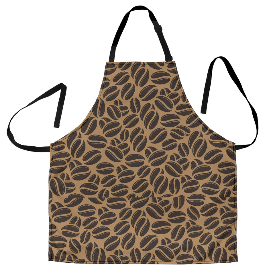 Coffee Bean On Brown Background Adjustable Apron