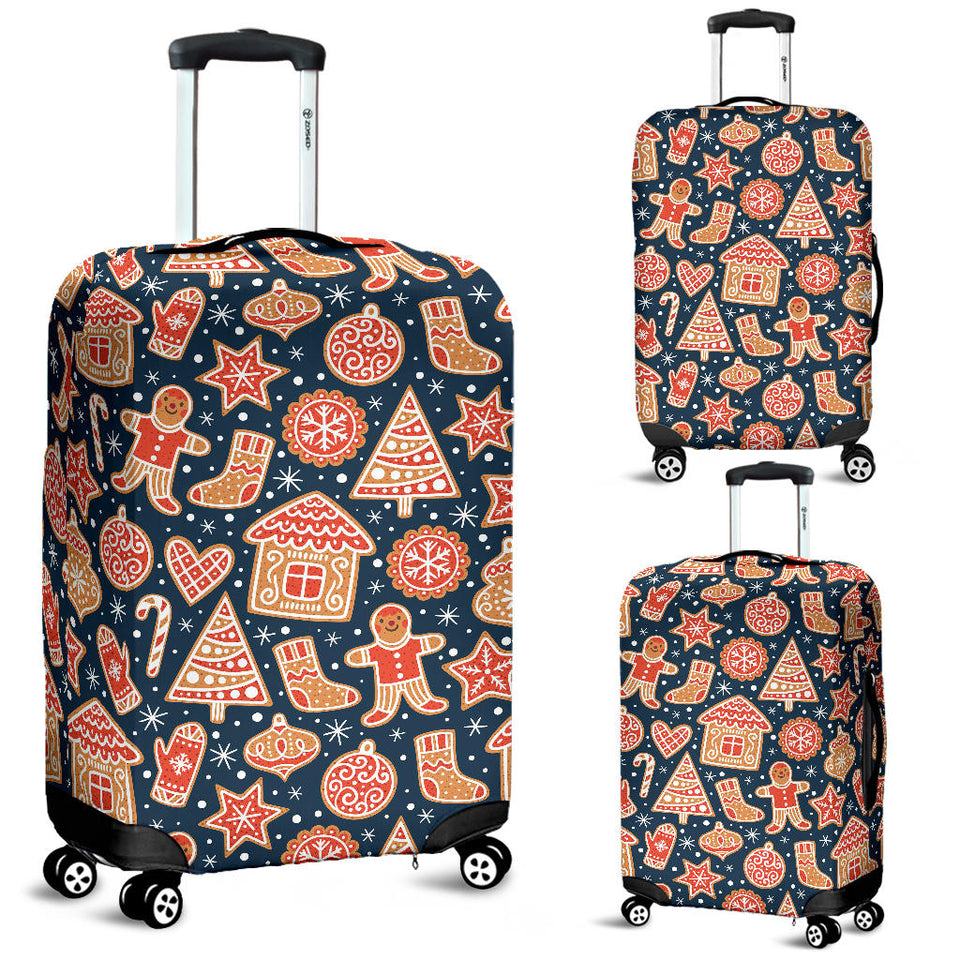 Christmas Gingerbread Cookie Pattern Luggage Covers