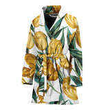 Yellow Tulips Pattern Women'S Bathrobe