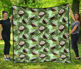 Coconut Pattern Print Design 02 Premium Quilt