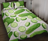 cucumber whole slices pattern Quilt Bed Set