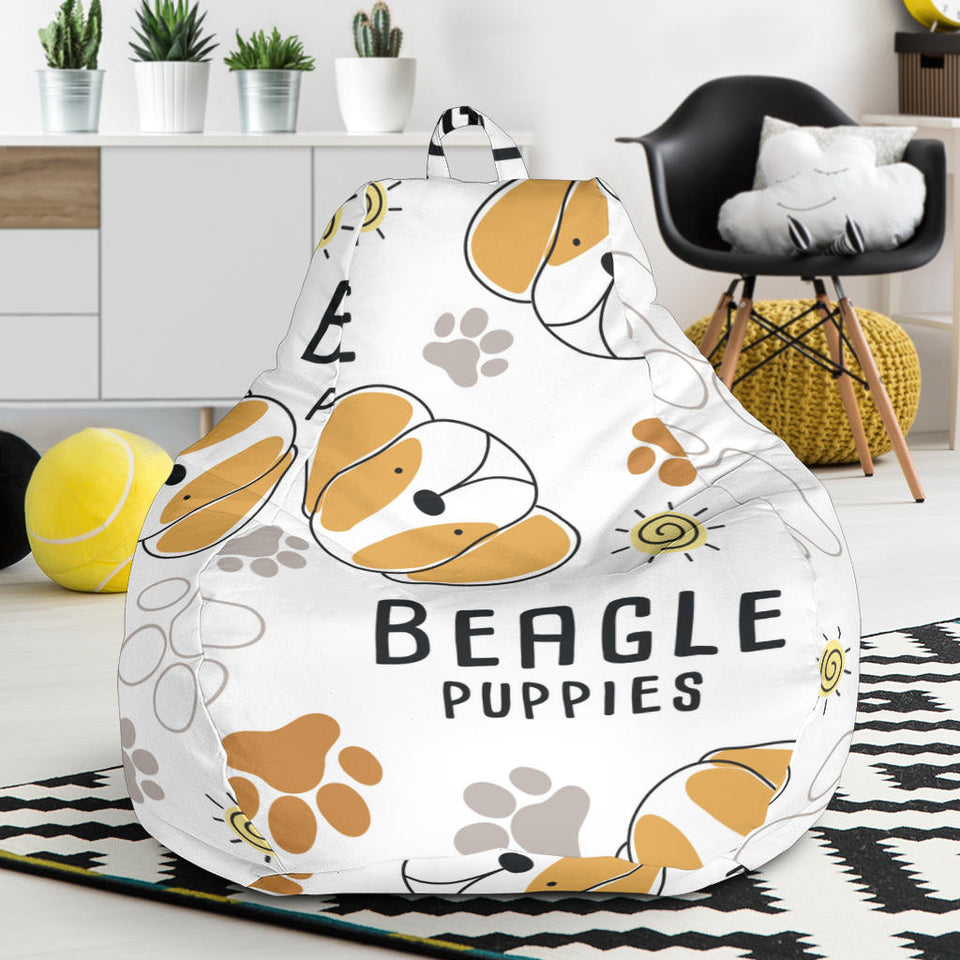 Cute Beagle Dog Pattern Background Bean Bag Cover