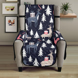 Deers Winter Christmas pattern Chair Cover Protector
