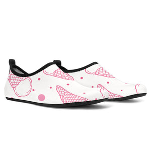 Hand Drawn Ice Cream Pattern Aqua Shoes