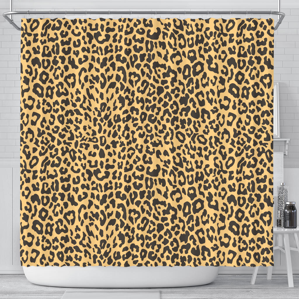Leopard Skin Print Shower Curtain Fulfilled In US