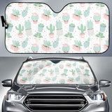 Pastel Colorcactus Pattern Copy Car Sun Shade