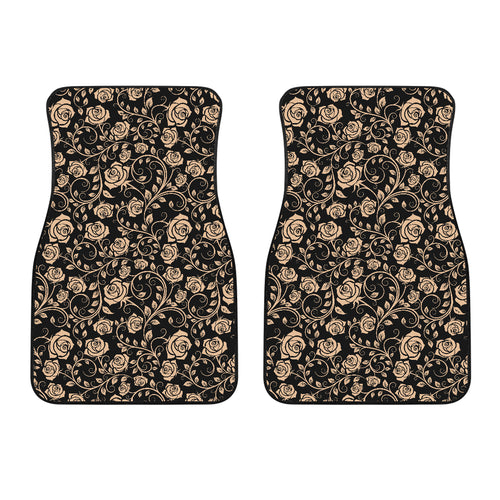 Rose Pattern Print Design 04 Front Car Mats