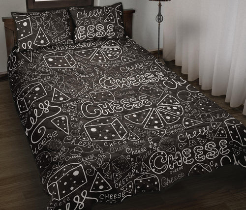 Handwritten cheese pattern Quilt Bed Set