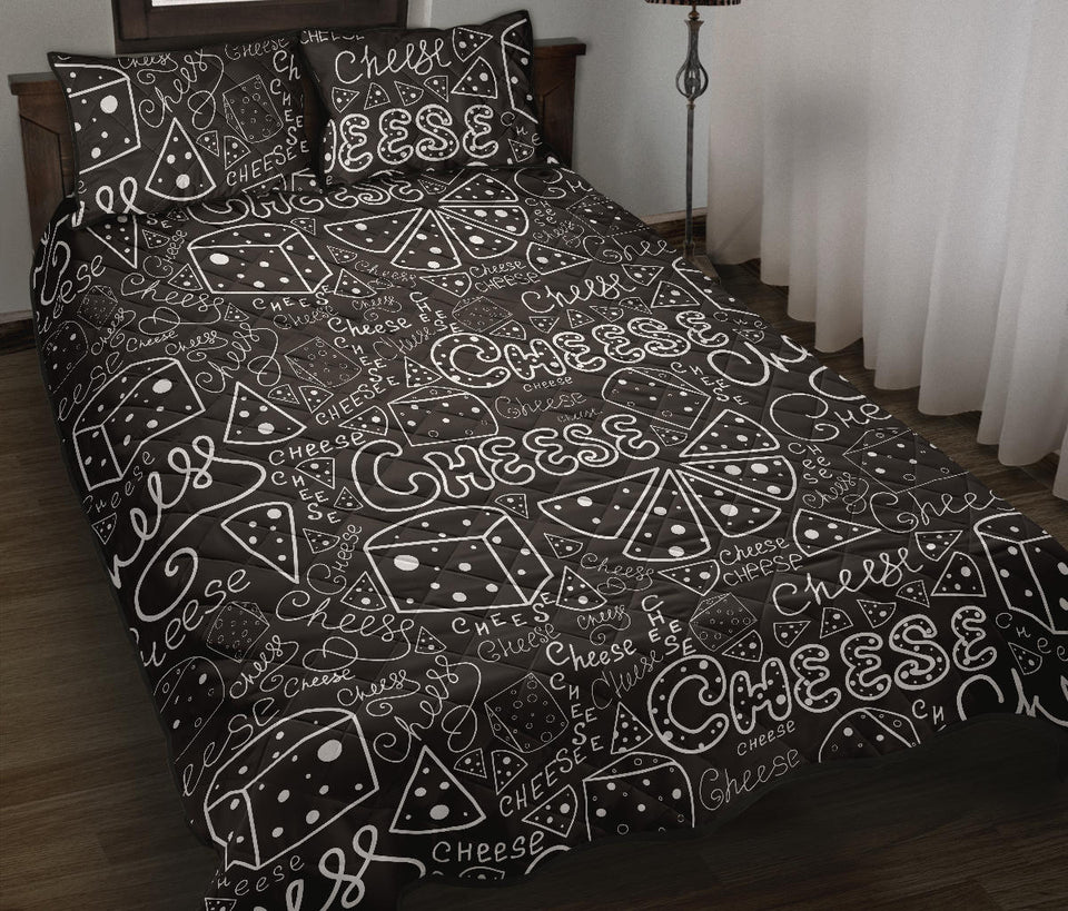 Handwritten cheese pattern Quilt Bed Set